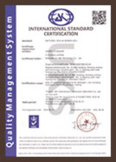 质量管理体系英文证书